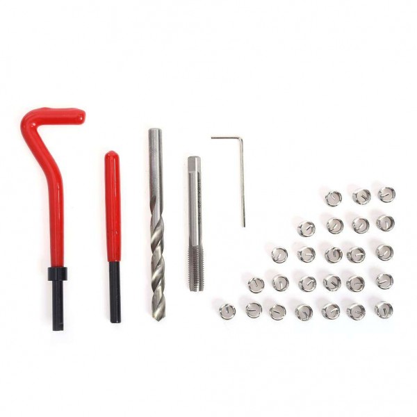 30 Piece M8 x 1.25 Thread Repair Insert Kit Compatible Car Pro Coil Tools