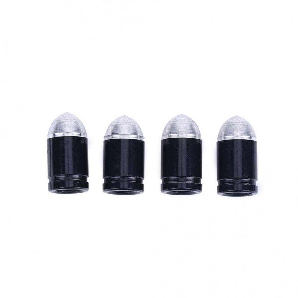 4pcs Aluminum Bullet Style Wheel Tire Valve Stem Caps Dust Covers