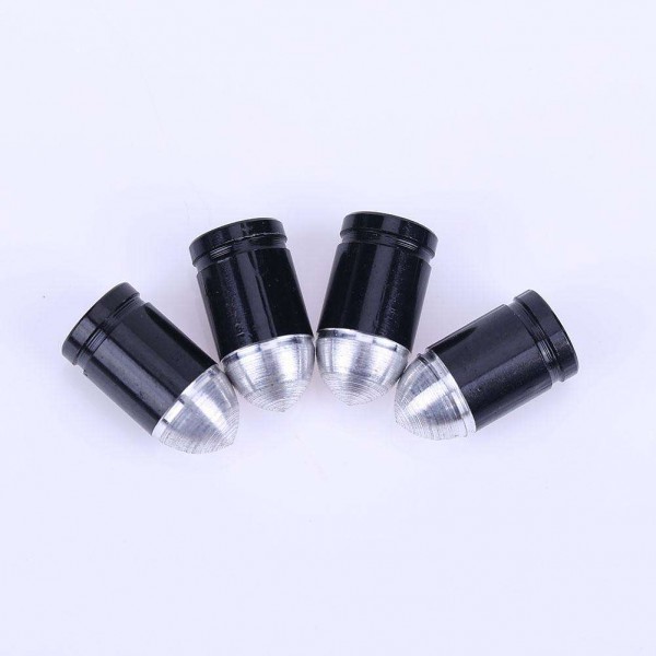 4pcs Aluminum Bullet Style Wheel Tire Valve Stem Caps Dust Covers