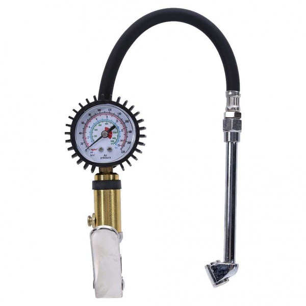 High Precision Tire Pressure Gun Gauge Manometer Air Inflator with Hose