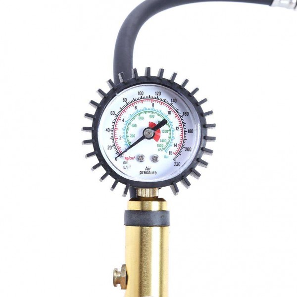 High Precision Tire Pressure Gun Gauge Manometer Air Inflator with Hose