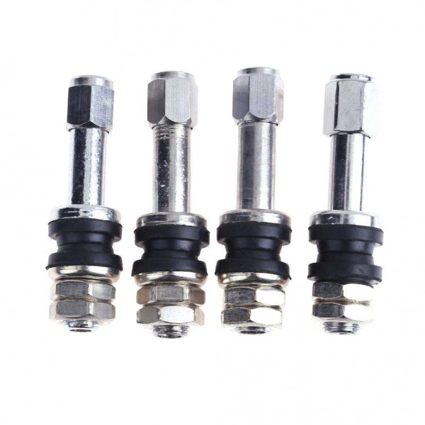 4pcs Bolt-in Aluminum Tubeless Wheel Tire Valve Stems with Dust Caps