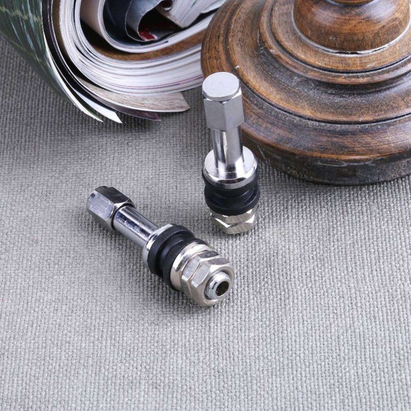 4pcs Bolt-in Aluminum Tubeless Wheel Tire Valve Stems with Dust Caps