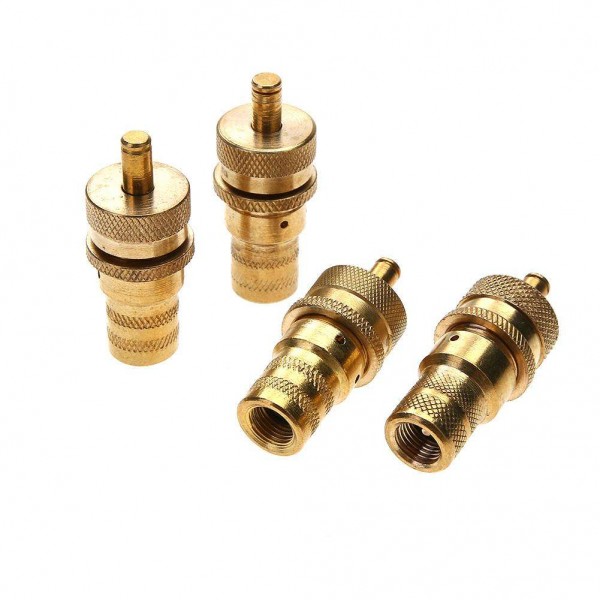 4pcs Universal Brass Off Road Automatic Tire Pressure Deflators 6-30PSI