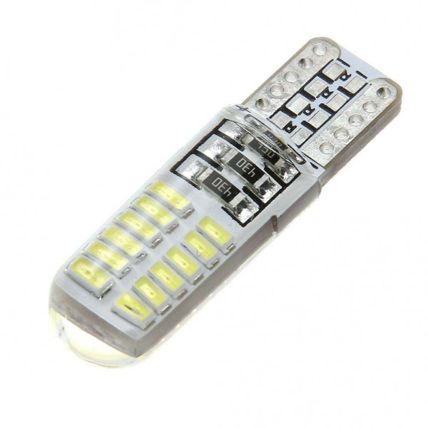 10pcs T10 W5W 24SMD 3014 LED Silica Tail Lights Brake Stop Rear Lamp