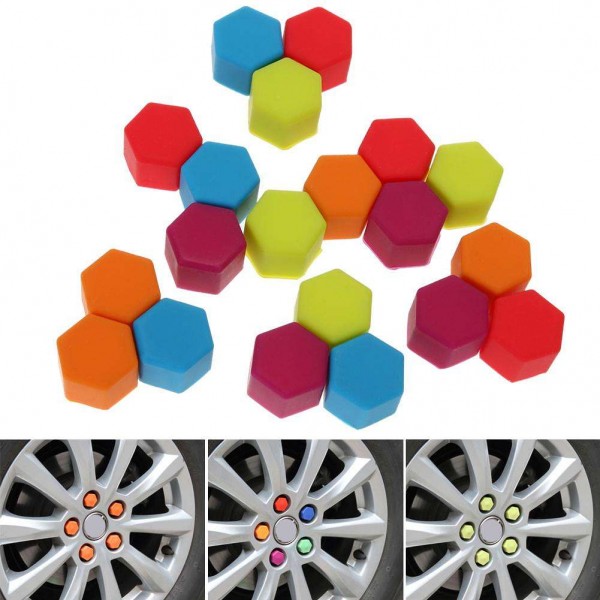 Universal Silicone Car Wheel Nut Hexagonal Cover Lug Cover Protector