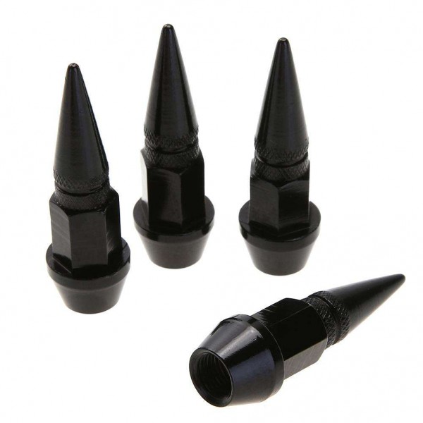 4pcs Aluminum Spike Shaped Car Bike Tire Valve Stem Dustproof Caps Covers 1