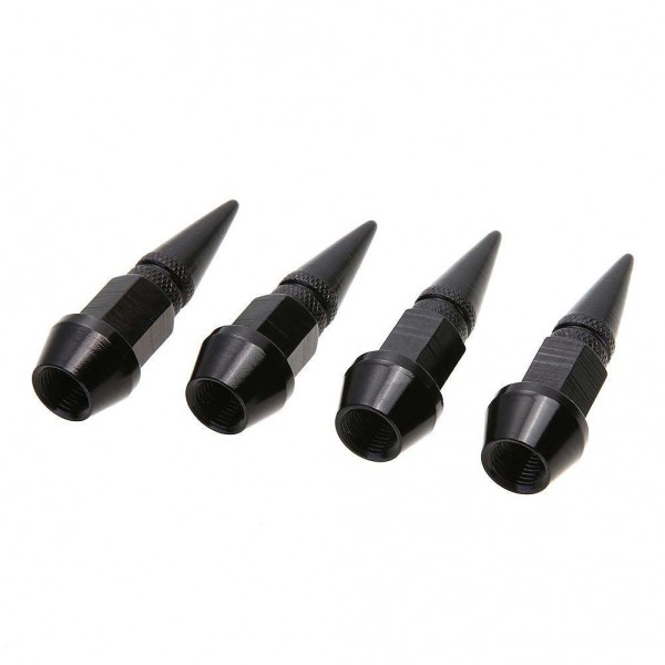 4pcs Aluminum Spike Shaped Car Bike Tire Valve Stem Dustproof Caps Covers 1