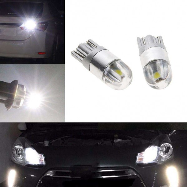 2pcs 6W T10 3030 2SMD Super Bright LED Side Marker Light Reading Lamp Bulbs