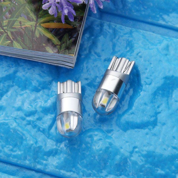 2pcs 6W T10 3030 2SMD Super Bright LED Side Marker Light Reading Lamp Bulbs