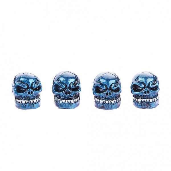 4pcs Aluminum Skull Head Universal Wheel Tire Valve Stem Caps Covers