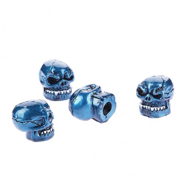 4pcs Aluminum Skull Head Universal Wheel Tire Valve Stem Caps Covers