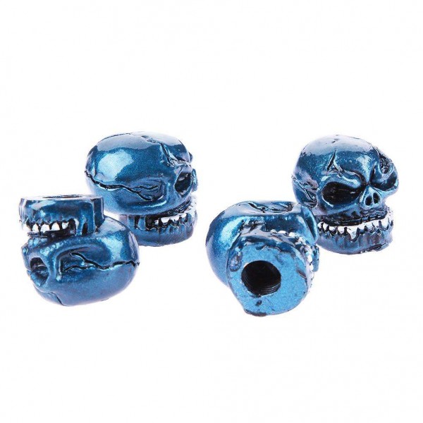 4pcs Aluminum Skull Head Universal Wheel Tire Valve Stem Caps Covers