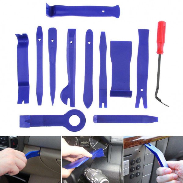 12pcs/Set Audio Stereo Universal Panel Remover Screwdriver Repair Tool Kit