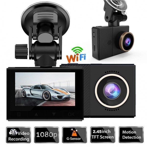 G70 2.45in 1080P FHD Mini Hidden Car DVR Camera WiFi WDR G-sensor Dash Cam