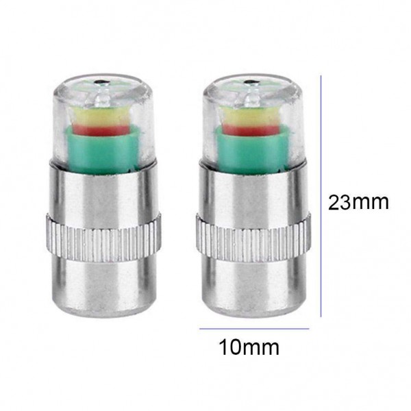 4pcs 2.4Bar Car Auto Tire Pressure Monitor Valve Stem Caps Indicator Covers