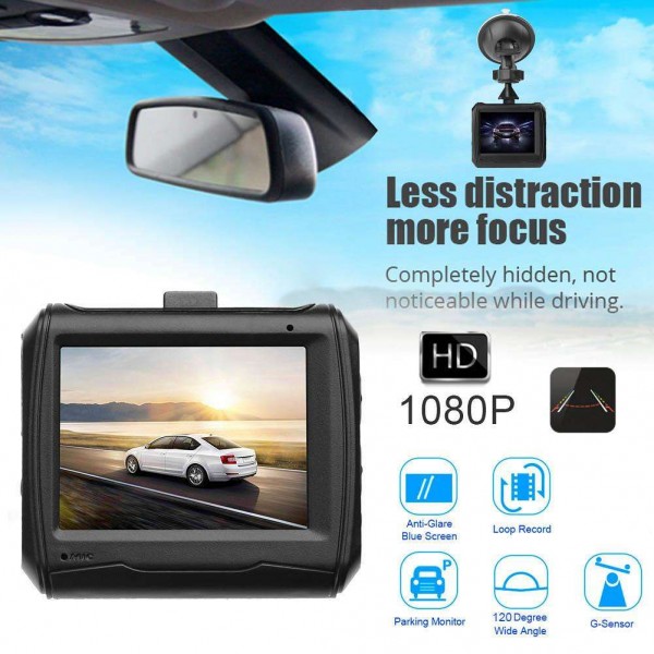 Car DVR Dash Mini Camera 2.4 Inch LCD HD 1080P Recorder Video Registrator