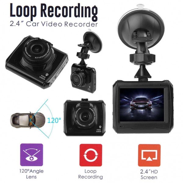 Car DVR Dash Mini Camera 2.4 Inch LCD HD 1080P Recorder Video Registrator