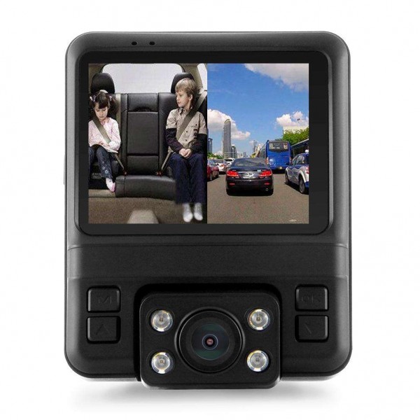 Mini Hidden 2.4in Dual Lens 1080P Car DVR Camera Night Vision Dash Cam GPS