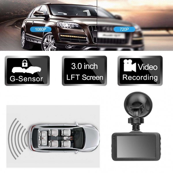 Anytek K18+ 3.0in 1080P FHD Car DVR Camera Video Recorder HDR Dash Cam