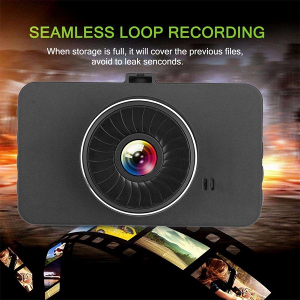 3.0in 1296P Car DVR Camera Video Recorder G-Sensor IR Night Vision Dash Cam