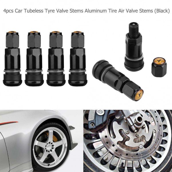 4pcs Car Tubeless Tyre Valve Stems Aluminum Tire Air Valve Stems