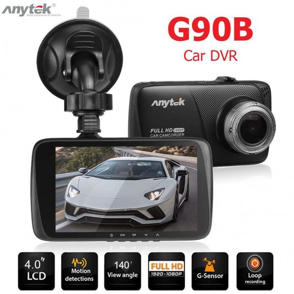 Anytek G90B 4.0in FHD 1080P Car DVR Camera Driving Video Recorder Dash Cam