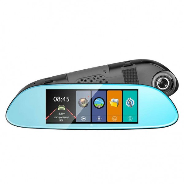 Anytek T80 7in 1080P Car Rearview Mirror DVR Camera Night Vision Dash Cam