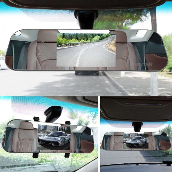 Anytek A80+ 5in Dual Lens 1080P Car Rearview Mirror DVR Camera Dash Cam