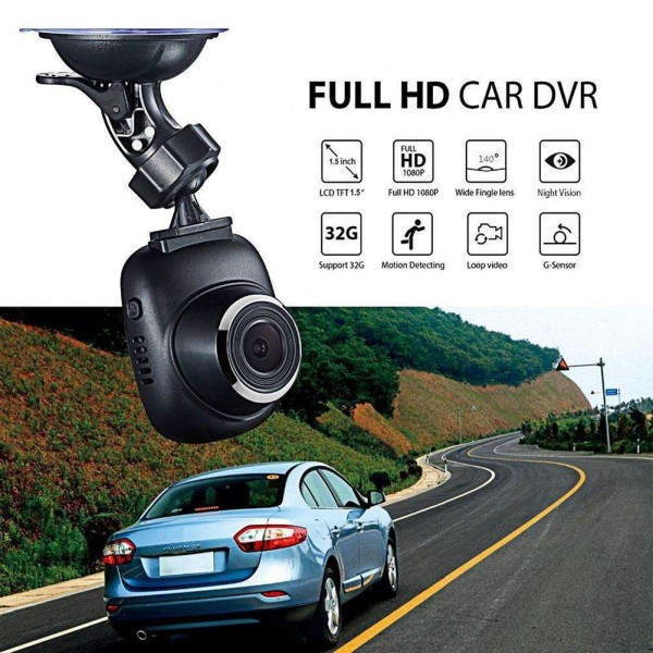 Car Dash 1.5 Inch 1080P Car DVR Novatek 96223 140 Degree Wide Angle Camera