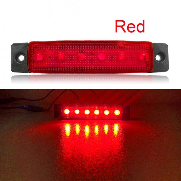 CNSUNNYLIGHT Car Truck LED Side Clearance Light Turn Signal Light (Red)