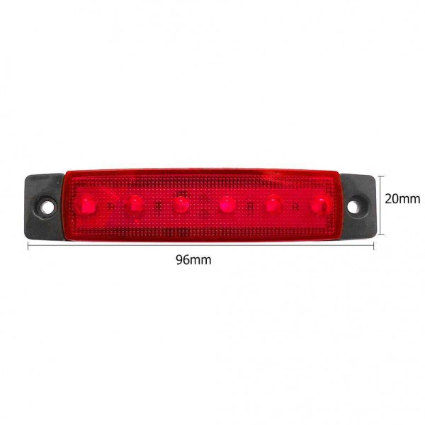 CNSUNNYLIGHT Car Truck LED Side Clearance Light Turn Signal Light (Red)