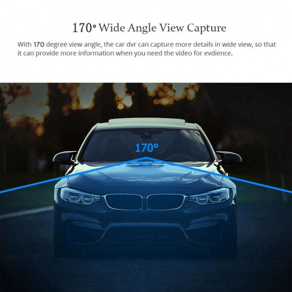 4in Dual Lens 1080P Car DVR Camera Video Recorder Motion Detection Dash Cam