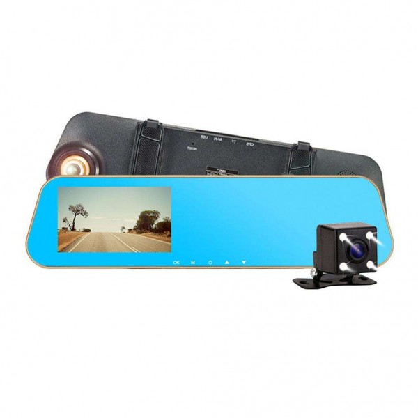 Car Camera DVR 4.3inch Dual Lens Video Recroder Parking Camcorder