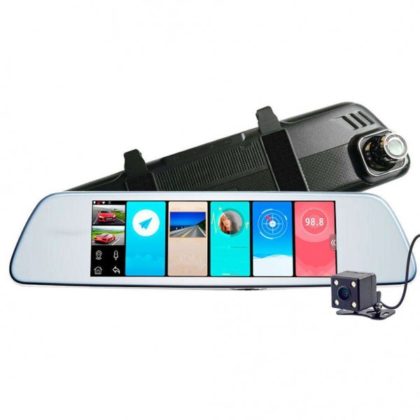 Car Camera DVR 8inch Touch Screen 1080P Front Rear View Recorder