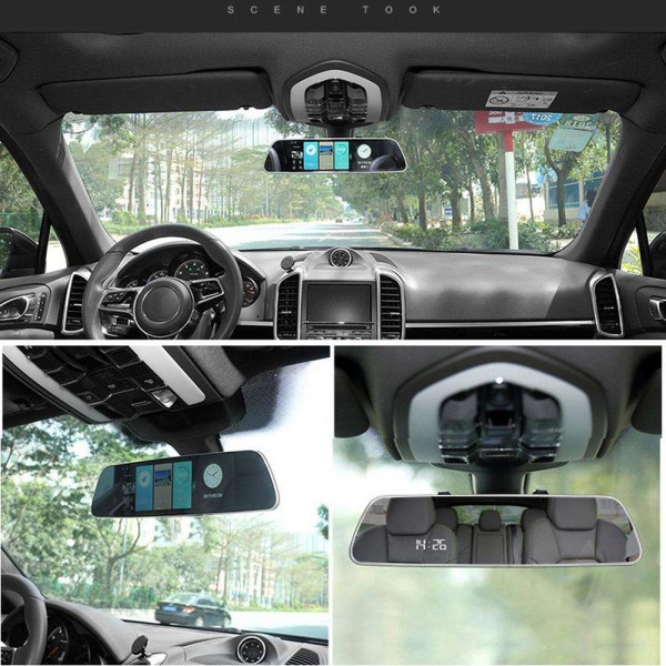 Car Camera DVR 8inch Touch Screen 1080P Front Rear View Recorder