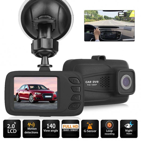 2.0in HD 1080P Car DVR Camera Video Recorder G-sensor Night Vision Dash Cam