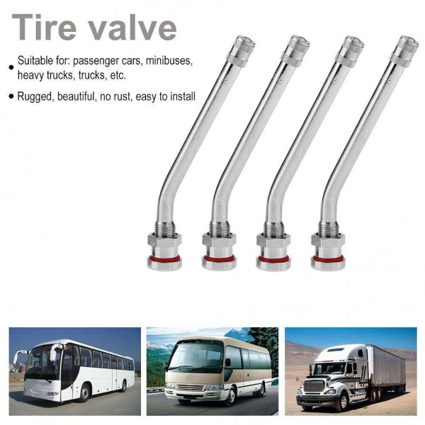 4pcs Brass Truck Tire Valve Stems for V3.20.6 9.7mm Hole Aluminum Wheel Rim