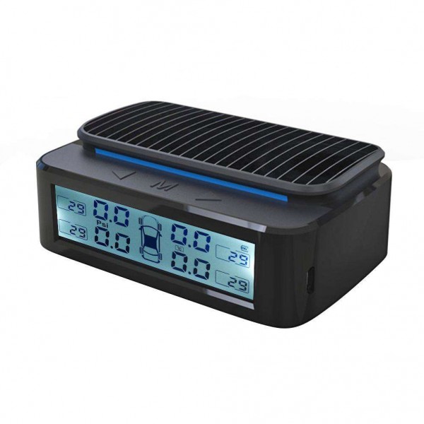 Solar Car TPMS Color Screen Tire Pressure Monitoring System with 4 Sensors