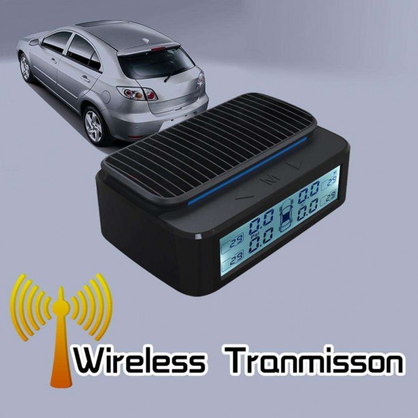 Solar Car TPMS Color Screen Tire Pressure Monitoring System with 4 Sensors