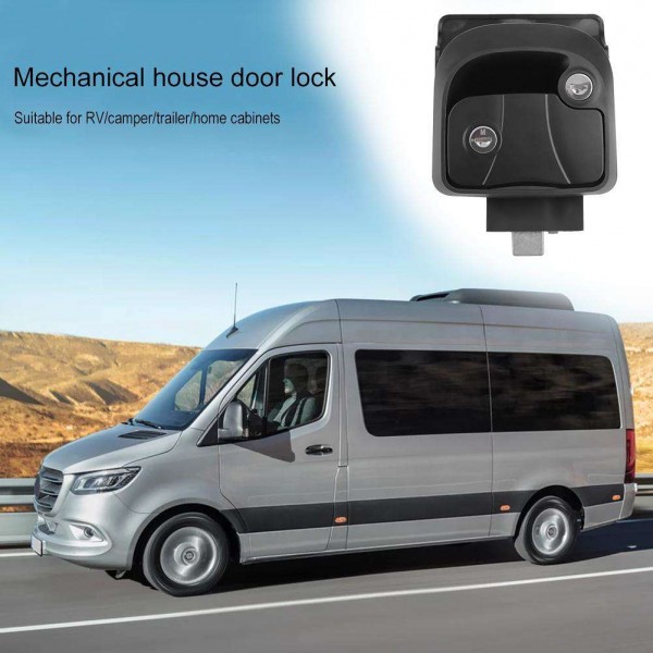 RV Trailer Camper Dual Lock Cylinders Entrance Entry Door Lock Assembly