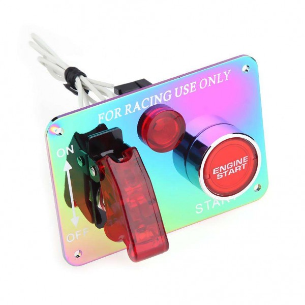 Colorful Race Car Ignition Accessory Engine Start Push Button Switch Panel