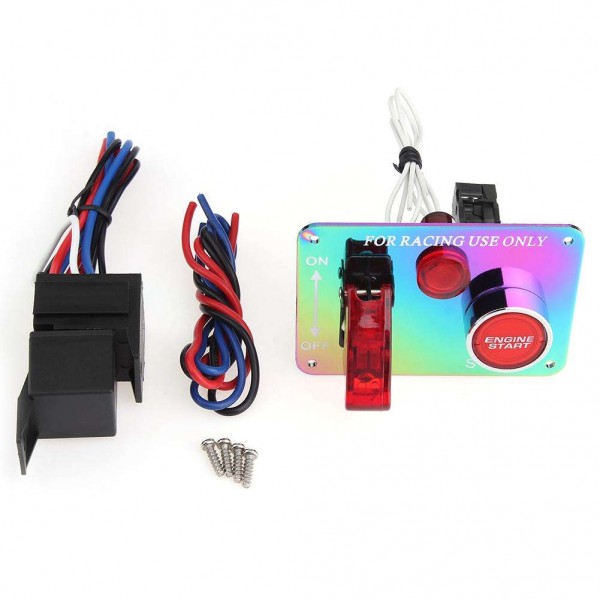 Colorful Race Car Ignition Accessory Engine Start Push Button Switch Panel