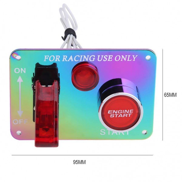 Colorful Race Car Ignition Accessory Engine Start Push Button Switch Panel