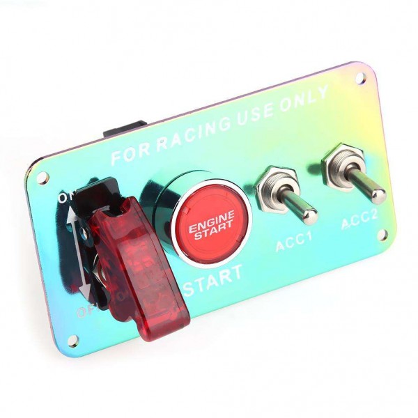 Colorful 12V Race Car Auto Ignition Engine Start Push Button Switch Panel