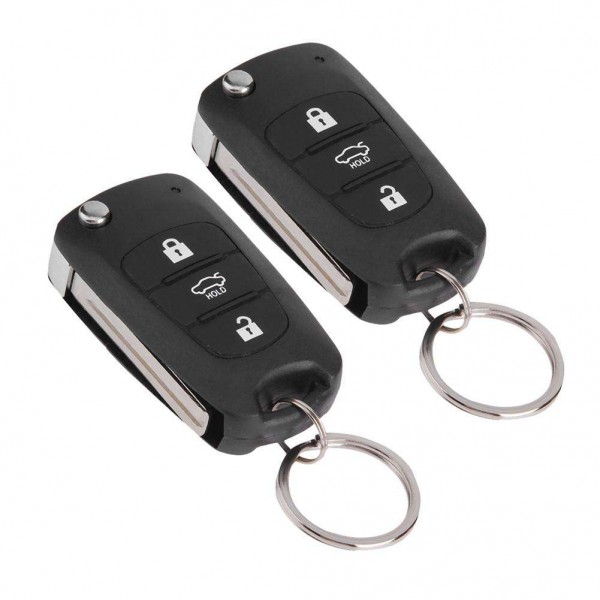 1-Way Car Burglar Alarm Keyless Entry Security System Siren+2Remote Control