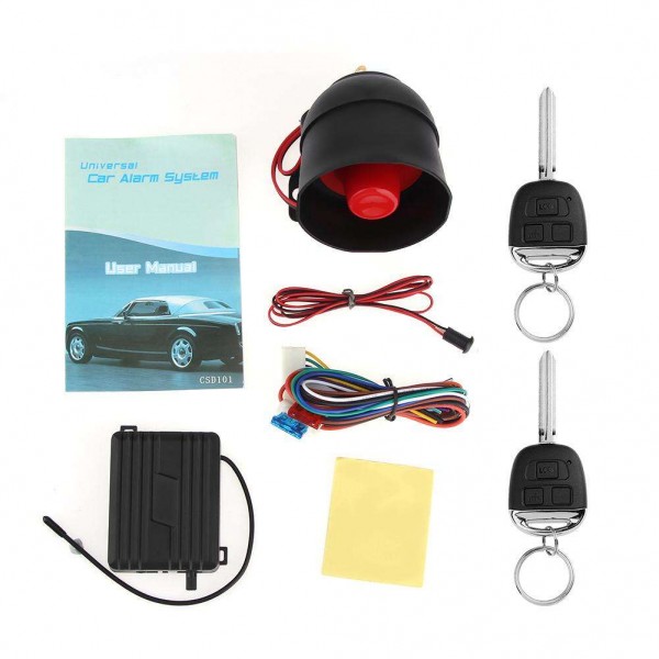 1-Way Car Burglar Alarm Vehicle Protection Keyless Entry System 101/T405