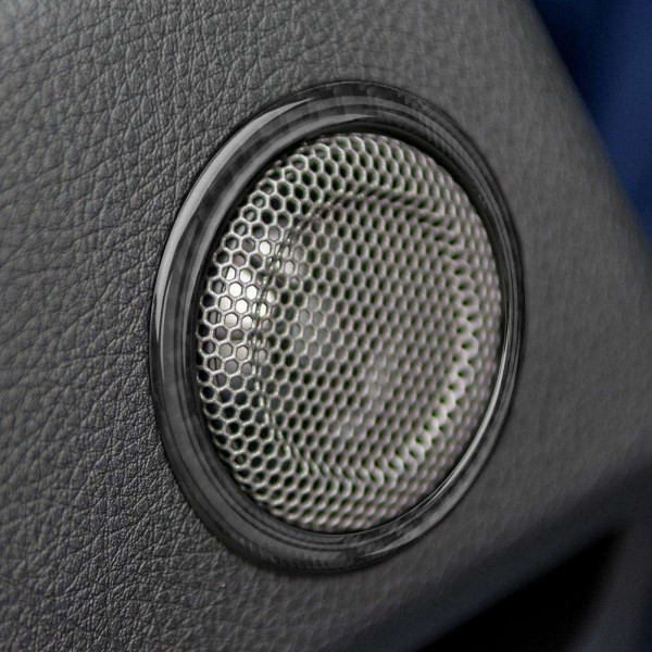 1 Set Carbon Fiber Door Audio Speaker Cover Trim for BMW 3 Series F30 F34