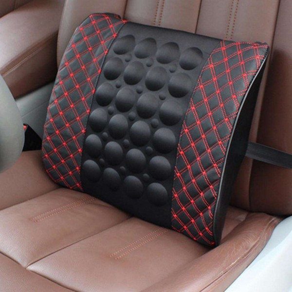 Car Lumbar Support Pillow 12V Electric Massage Lumbar Car Seat Back Support