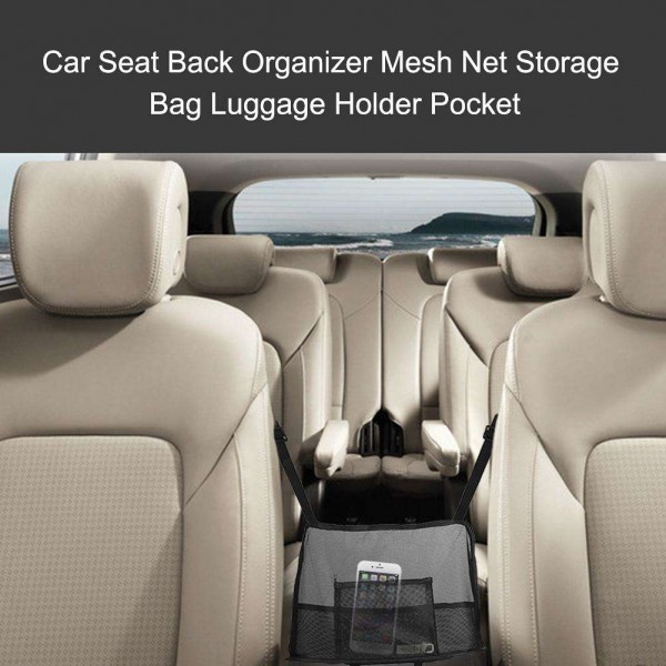 Car Seat Back Organizer Mesh Net Bag Storage Bag Luggage Holder Pocket